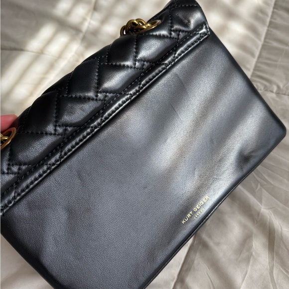 Kurt Geiger Black Leather Shoulder Bag - Picture 3 of 6